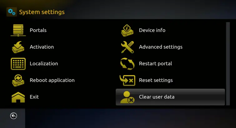 clear user data
